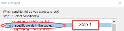 Outlook - Create Rule 2